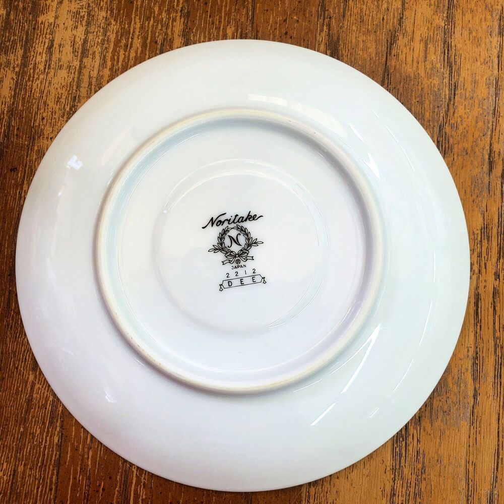 Vintage Noritake Dee 2212 Bone China Saucers Blue Green Floral Japan Lot of 3 - Picture 7 of 9